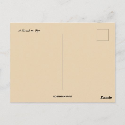 Strand in Fidschi Postkarte (Rückseite)
