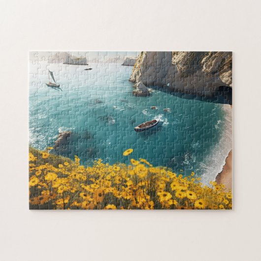 Strand in Griechenland Farbe Puzzle (Horizontal)