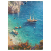 Strand in Griechenland Klemmbrett (Rückseite)