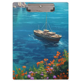 Strand in Griechenland Klemmbrett (Vorderseite)