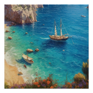 Strand in Griechenland Poster