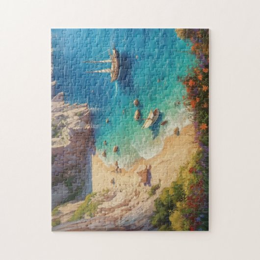 Strand in Griechenland Puzzle (Vertikal)