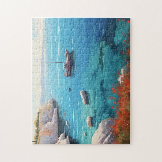 Strand in Griechenland Puzzle (Vertikal)