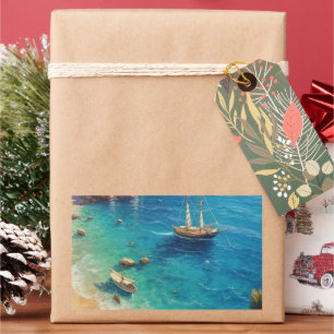 Strand in Griechenland Rechteckiger Aufkleber