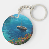 Strand in Griechenland Schlüsselanhänger (Rückseite)