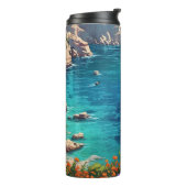 Strand in Griechenland Thermosbecher (Nach links gedreht)