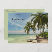 Strand in Kolumbien Postkarte (Vorne/Hinten)