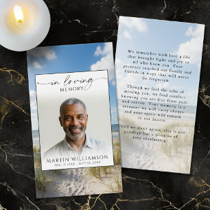 Strand In Loving Memory Foto Trauer Gebetskarte