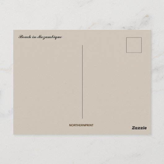Strand in Mosambik Postcard Postkarte (Rückseite)