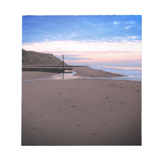 Strand in Mundesley, Norfolk Notizblock (Vorderseite)