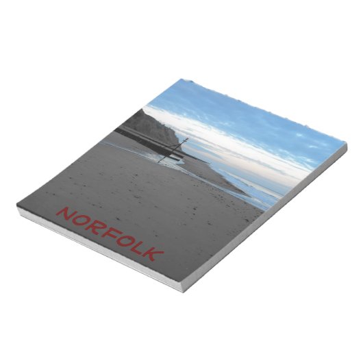 Strand in Mundesley, Norfolk Notizblock (Rotiert)