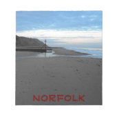 Strand in Mundesley, Norfolk Notizblock (Vorderseite)