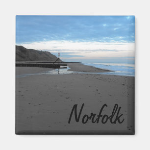 Strand in Mundesley, Norfolk von Alexandra Cook Magnet