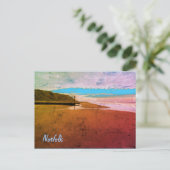 Strand in Mundesley, Norfolk von Alexandra Cook Postkarte (Stehend Vorderseite)