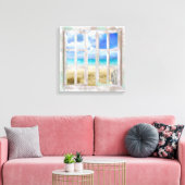 Strand in offene Hütte Leinwanddruck (Insitu (Wohnzimmer))