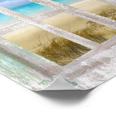Strand in Open Window Hütte Print Poster (Ecke)