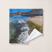 Strand in Puerto Piramides, Argentinien Badhandtuch Set (Waschlappen)
