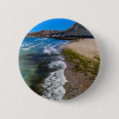 Strand in Puerto Piramides, Argentinien Button (Vorderseite)
