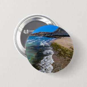 Strand in Puerto Piramides, Argentinien Button