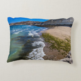 Strand in Puerto Piramides, Argentinien Dekokissen