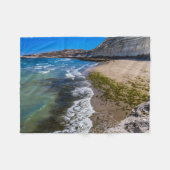 Strand in Puerto Piramides, Argentinien Fleecedecke (Vorderseite (Horizontal))