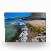 Strand in Puerto Piramides, Argentinien Fotoblock (Vorderseite)