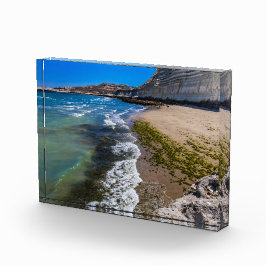 Strand in Puerto Piramides, Argentinien Fotoblock