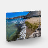 Strand in Puerto Piramides, Argentinien Fotoblock (Links)