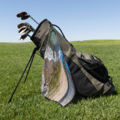 Strand in Puerto Piramides, Argentinien Golfhandtuch (Gras)