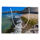 Strand in Puerto Piramides, Argentinien Große Geschenktüte (Rückseite)