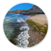 Strand in Puerto Piramides, Argentinien Keramikknauf (Vorderseite)