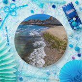 Strand in Puerto Piramides, Argentinien Pappteller (Party)