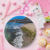 Strand in Puerto Piramides, Argentinien Pappteller (Party)