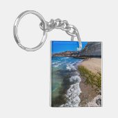 Strand in Puerto Piramides, Argentinien Schlüsselanhänger (Vorderseite links)