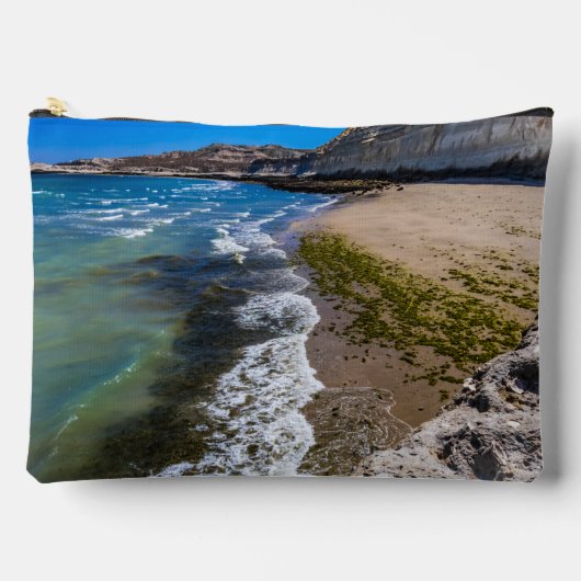 Strand in Puerto Piramides, Argentinien Zubehörtasche (Vorderseite)