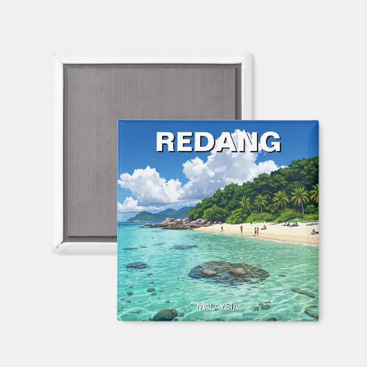 Strand in Redang Malaysia Magnet (Vorderseite/Rückseite)