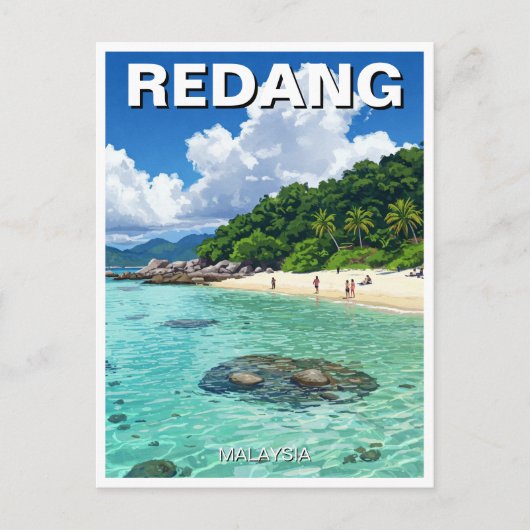 Strand in Redang Malaysia Postkarte (Vorderseite)