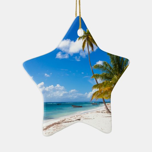 Strand in Saona Dominikanische Republik Keramik Ornament (Rechts)