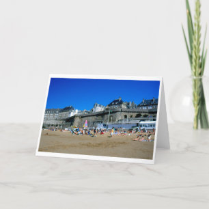 Strand in St Malo, Frankreich Feiertagskarte
