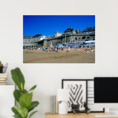 Strand in St Malo, Frankreich Poster (Heimbüro)