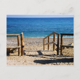Strand in Villajoyosa, Alicante, Spanien, Postkarte