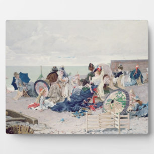 Strand in Yport, 1878 (Öl auf Leinwand) Fotoplatte