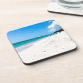 Strand Isla Saona in der Karibik Untersetzer (Linke Seite)