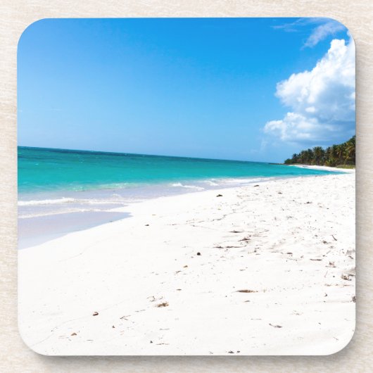 Strand Isla Saona in der Karibik Untersetzer (Vorderseite)