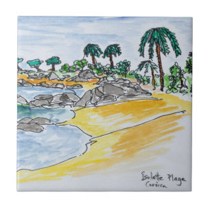 Strand Isolella, Ajaccio Korsika, Frankreich Fliese