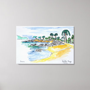 Strand Isolella, Ajaccio Korsika, Frankreich Leinwanddruck