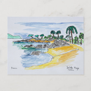 Strand Isolella, Ajaccio   Korsika, Frankreich Postkarte