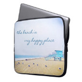 Strand ist mein glücklicher Ort Script California  Laptopschutzhülle (Vorderseite Links)