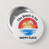 Strand ist mein Glücksspielplatz Button (Vorne & Hinten)