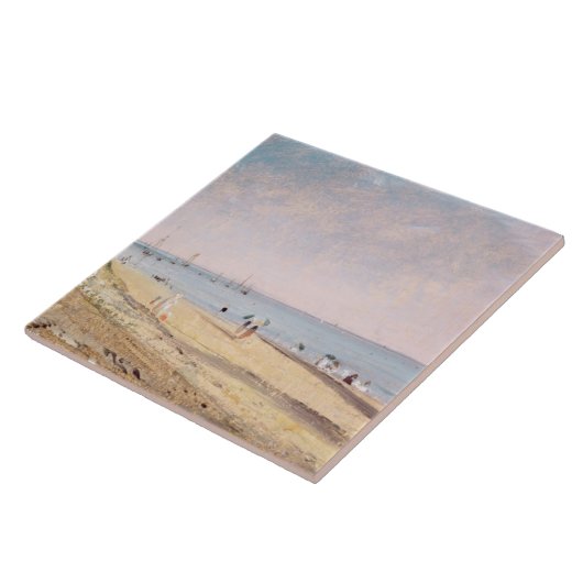 Strand John-Polizist-| Brighton (Öl auf Leinwand) Fliese (Seite)